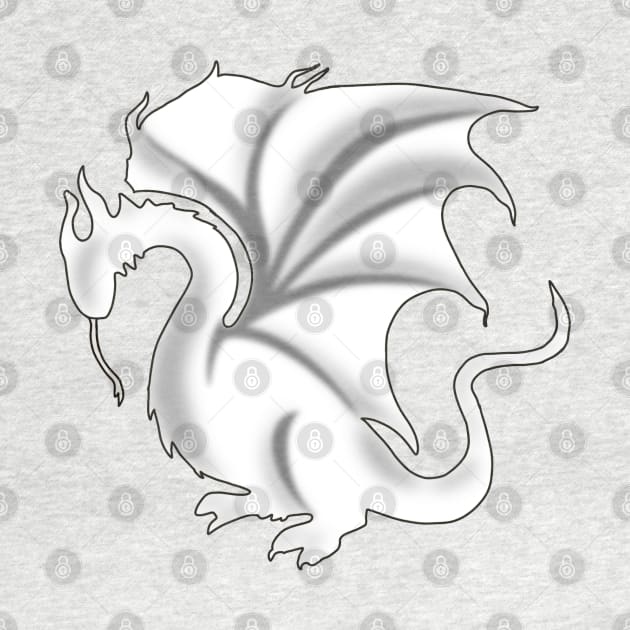 Pendragon Dragon Sigil Black & White by SentABearToSpace 